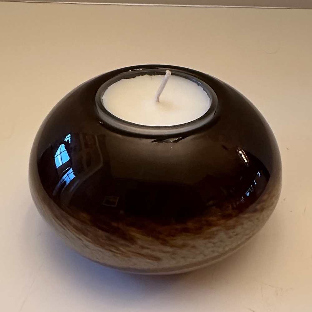 Vintage Art Glass Votive Holder